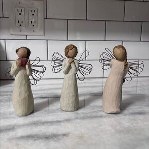 Set of Three Angel Figurines
